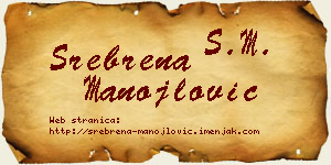 Srebrena Manojlović vizit kartica